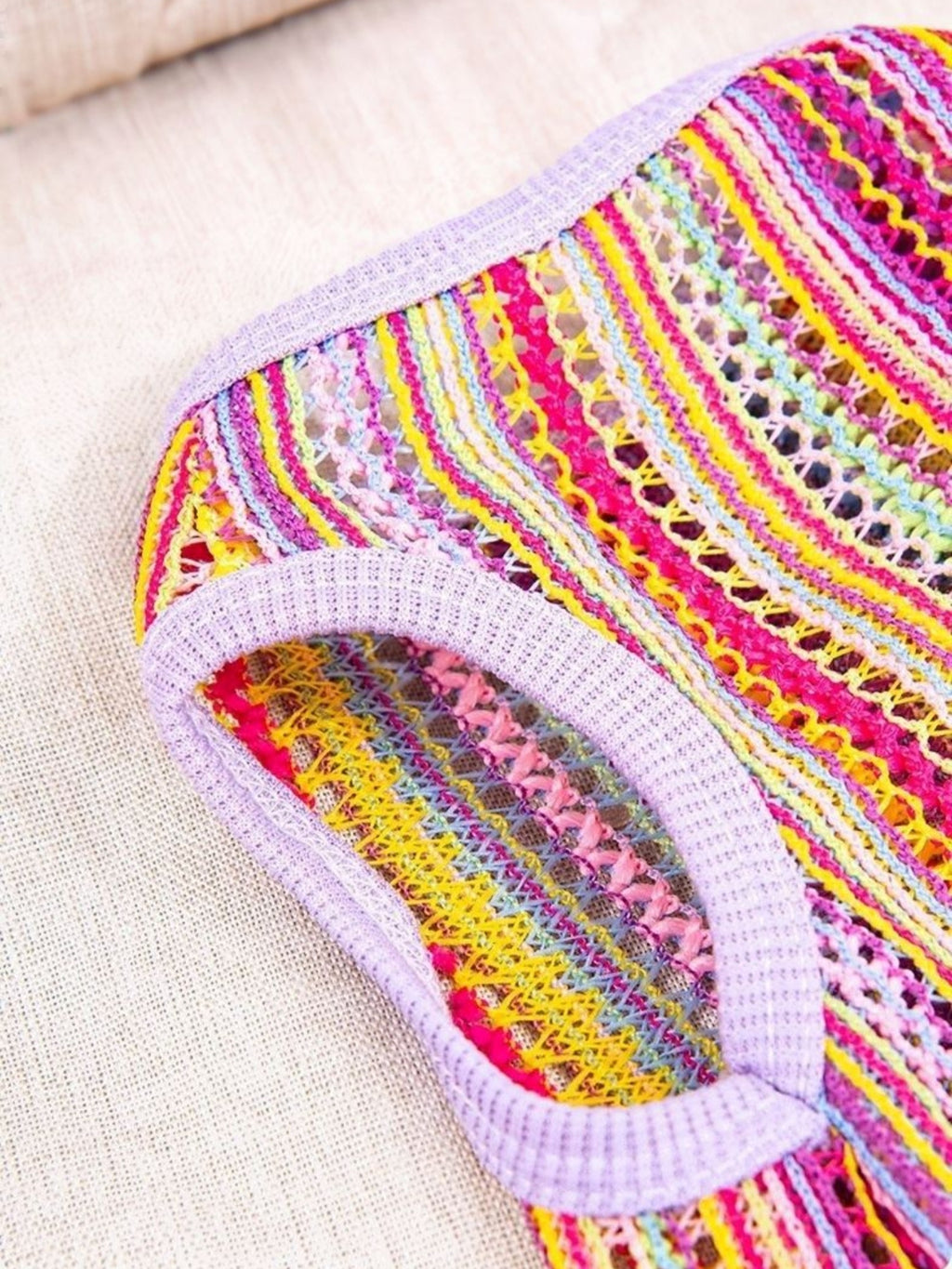 Crochet knit breathable pet top from Trendsi, featuring lightweight, airy fabric and a stylish design for pets.