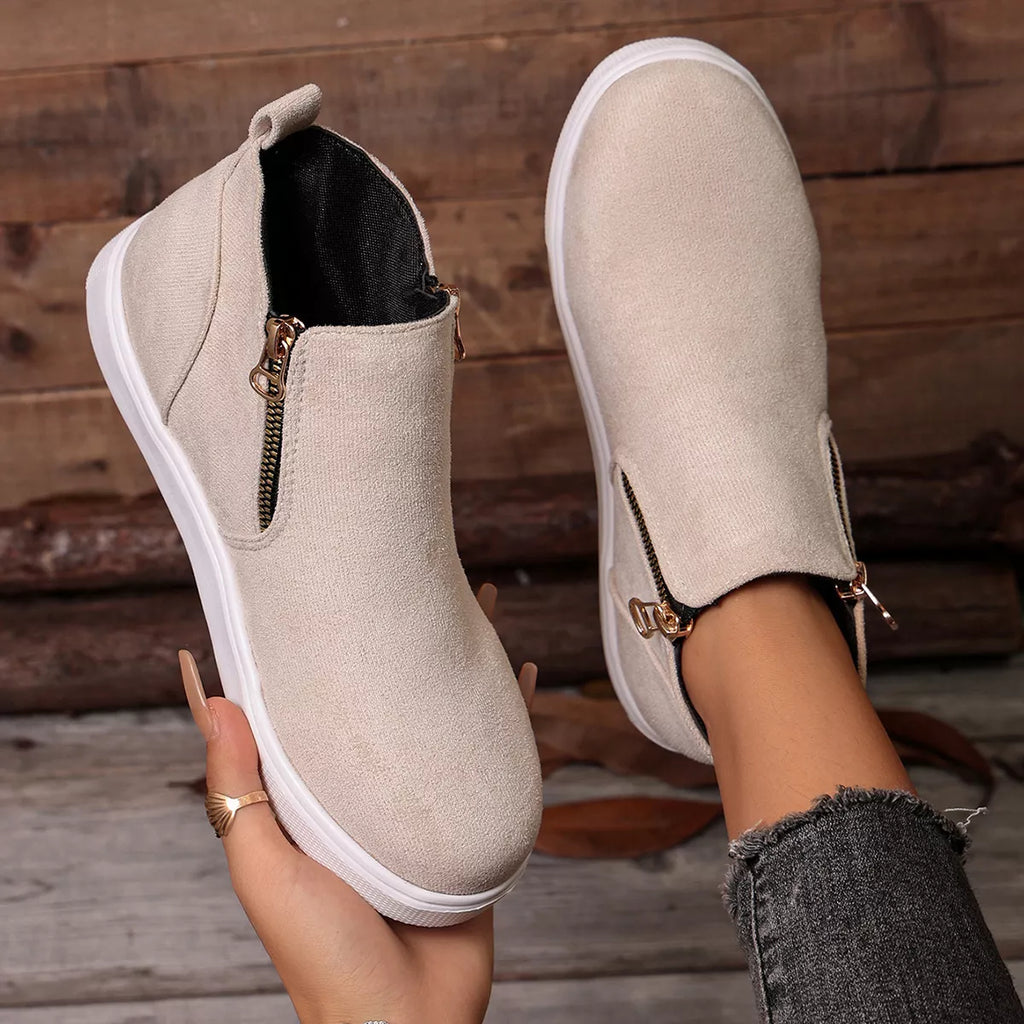 Round toe flat ankle boots, view 18