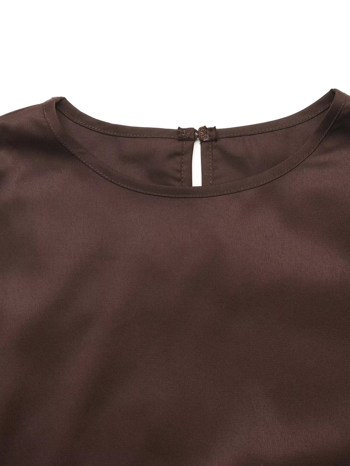 Lace trim long sleeve satin blouse in soft fabric with elegant lace details on sleeves, stylish and feminine for versatile wear.