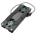 Foldable USB Laptop Cooling Stand with Dual Fans – Black
