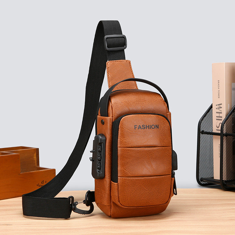 Women's Waterproof USB Crossbody Chest Bag