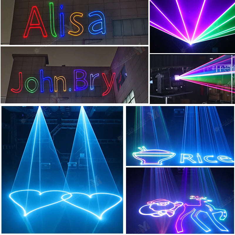10W RGB 3D Animation Laser Light with App Control