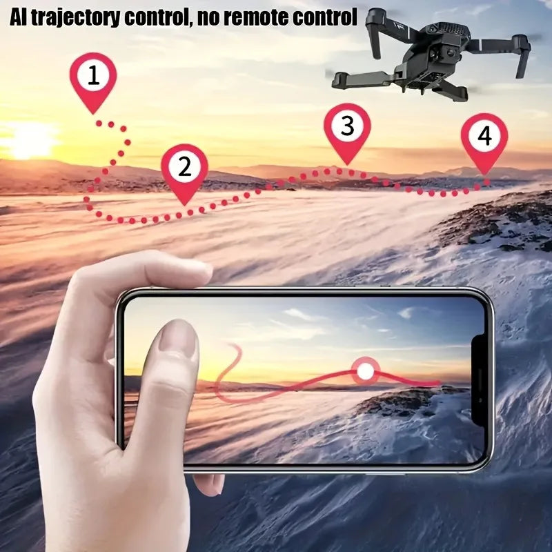 2025 Drone with Dual Cameras, No Phone Required, One-Key Takeoff and Return, Wi-Fi App Control, USB Charging