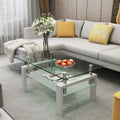 Modern White & Clear Coffee Table