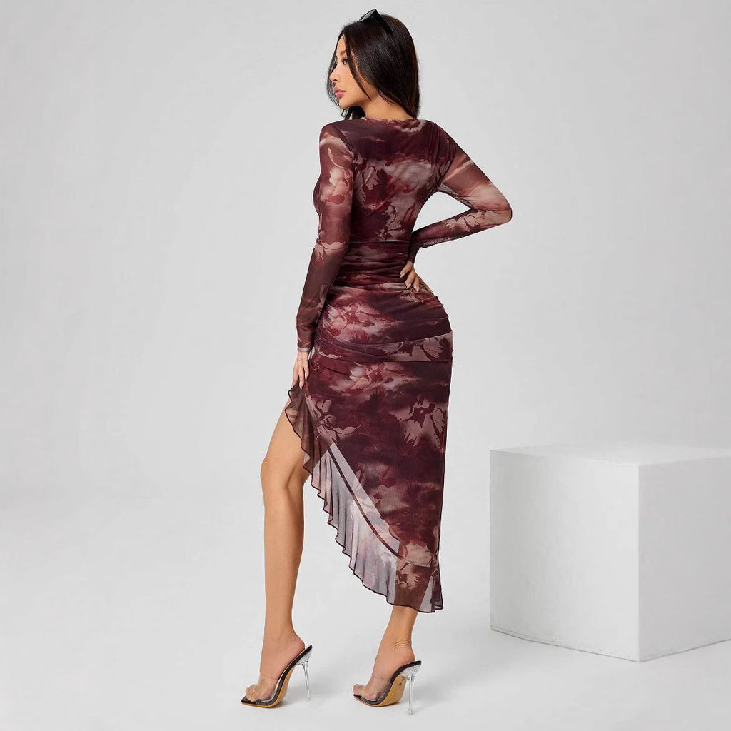 Irregular-Hem Party Dress