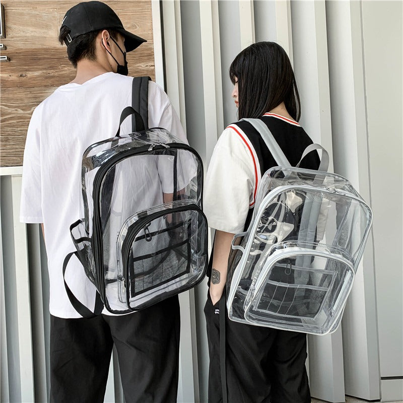 Large-Capacity Clear PVC Backpack