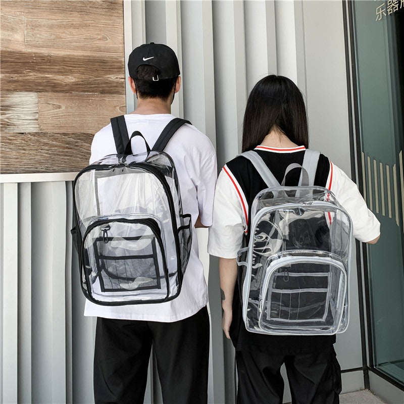 Large-Capacity Clear PVC Backpack