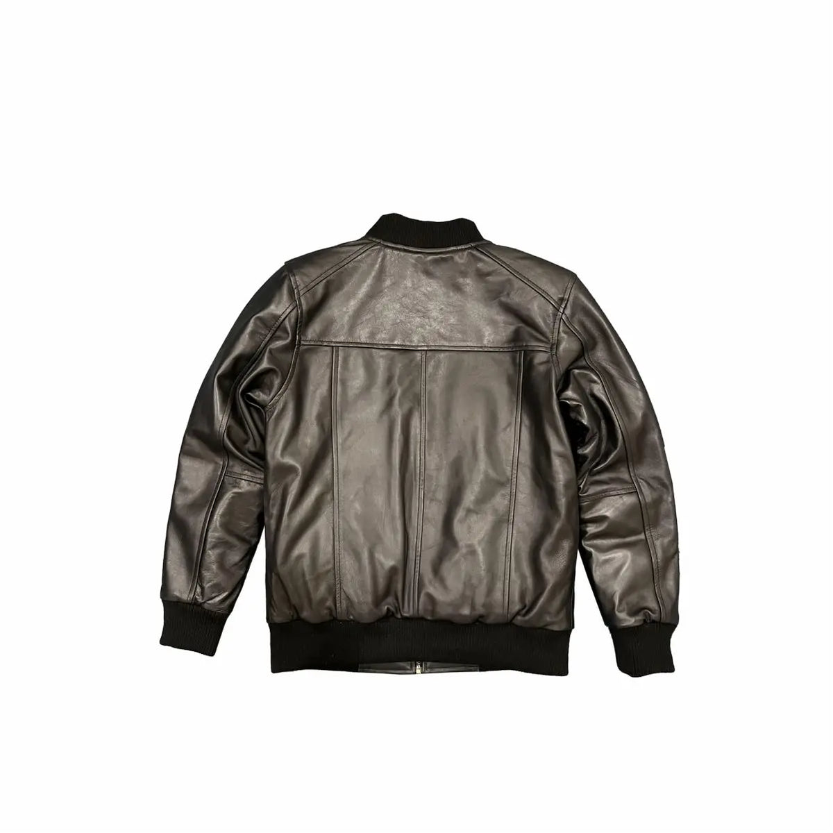 Men’s Real Leather Winter Bomber Jacket
