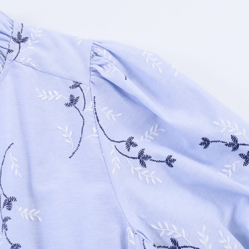 Women's Ruffle-Collar Printed Vacation Dress