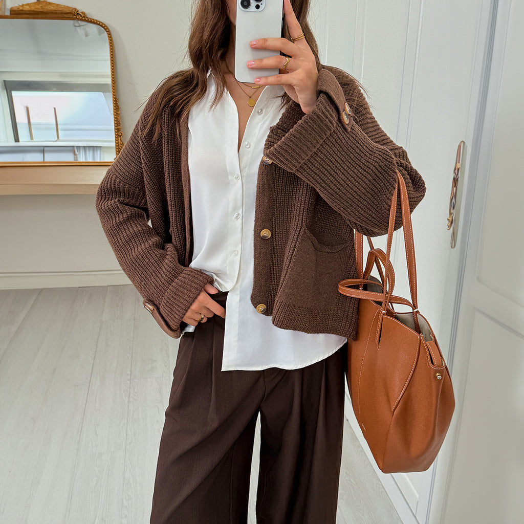 V-Neck Knit Pullover Sweater
