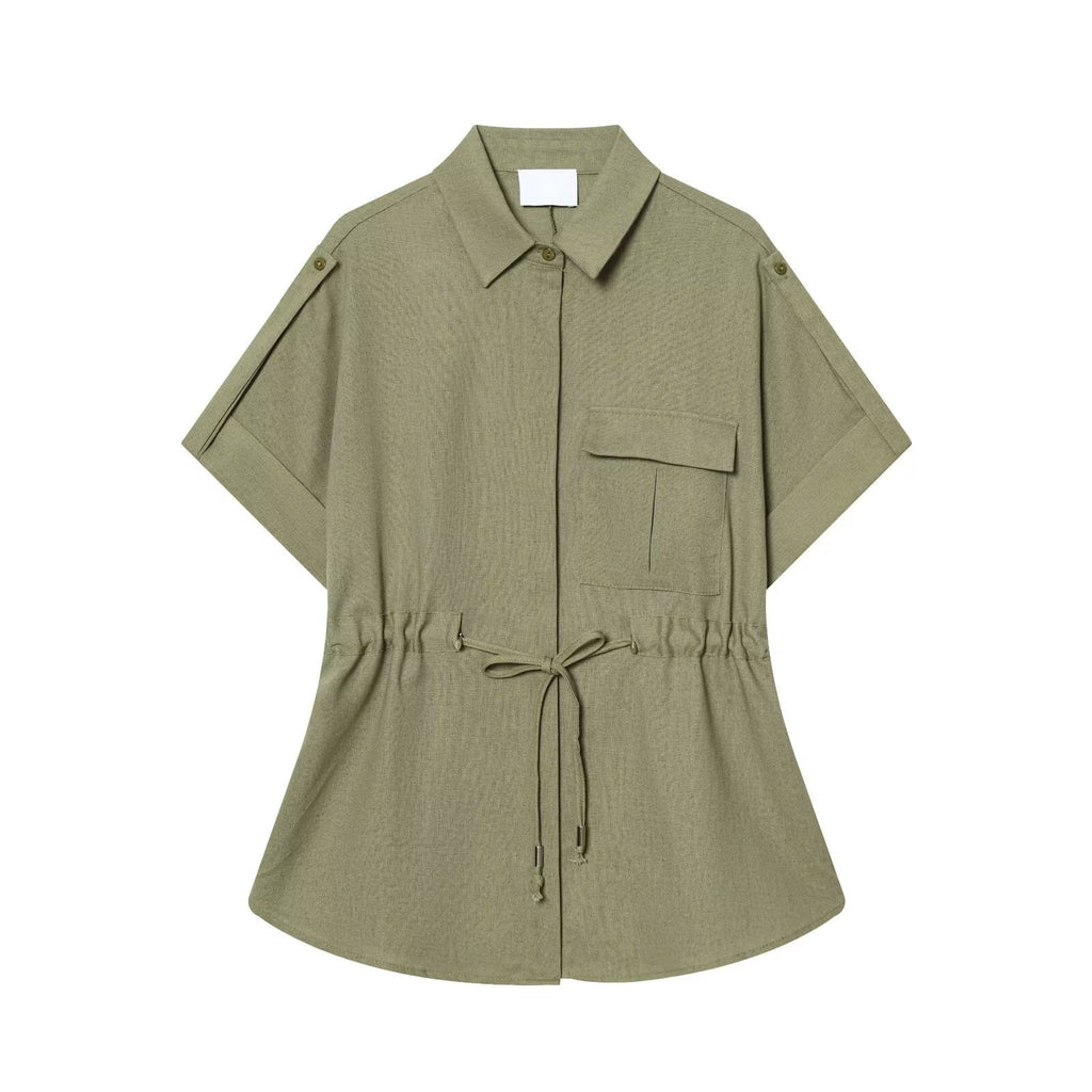 Women's 3/4-Sleeve Shirt & Straight-Leg Pants Set