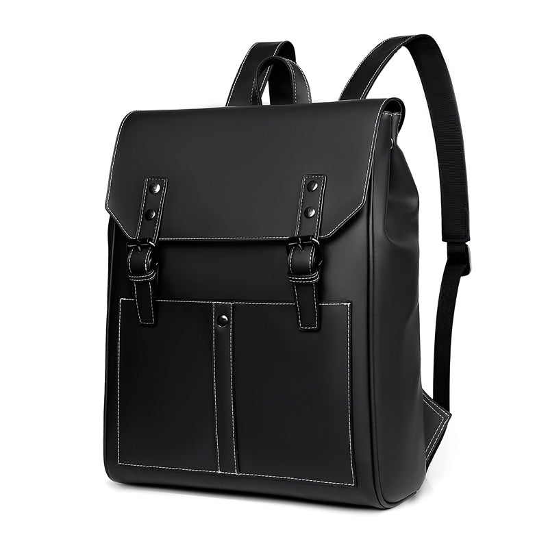 Men's 20–35L PU Leather Computer Backpack