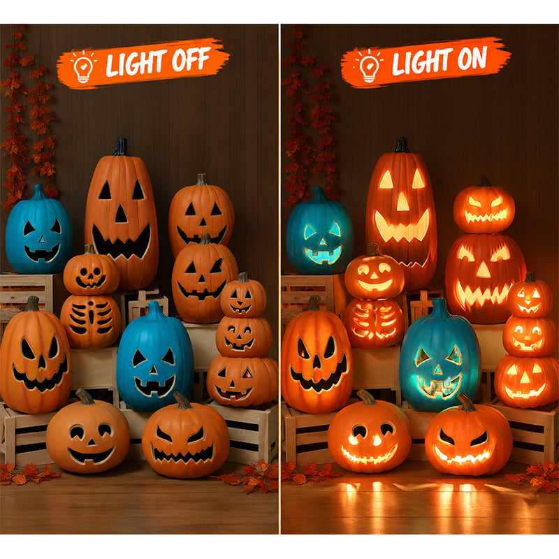 Halloween Pumpkin Lantern Luminous Prop – 1PC Expression Pumpkin Ornament for Outdoor, Mall, Hotel Scene Decoration eprolo