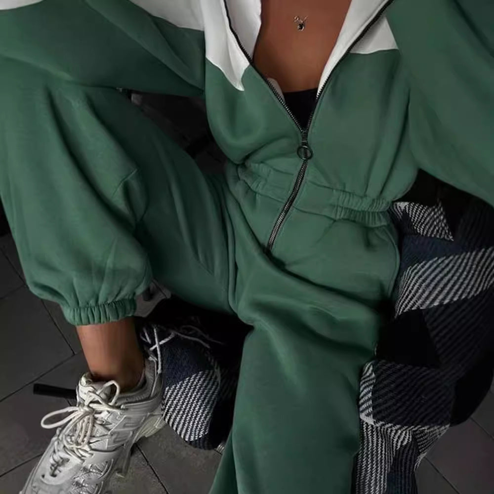 Color-Block Two-Piece Activewear Set
