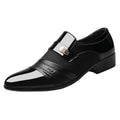 Men's Pointed-Toe PU Business Dress Shoes – Black or Brown