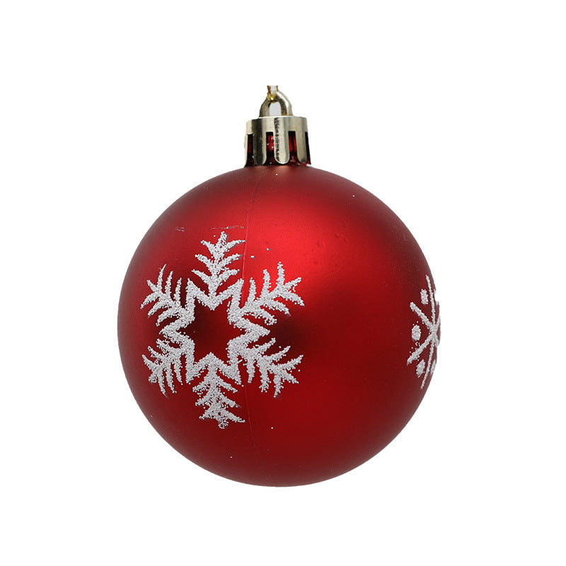12-Piece 6 cm Snowflake Christmas Ornament Ball Set