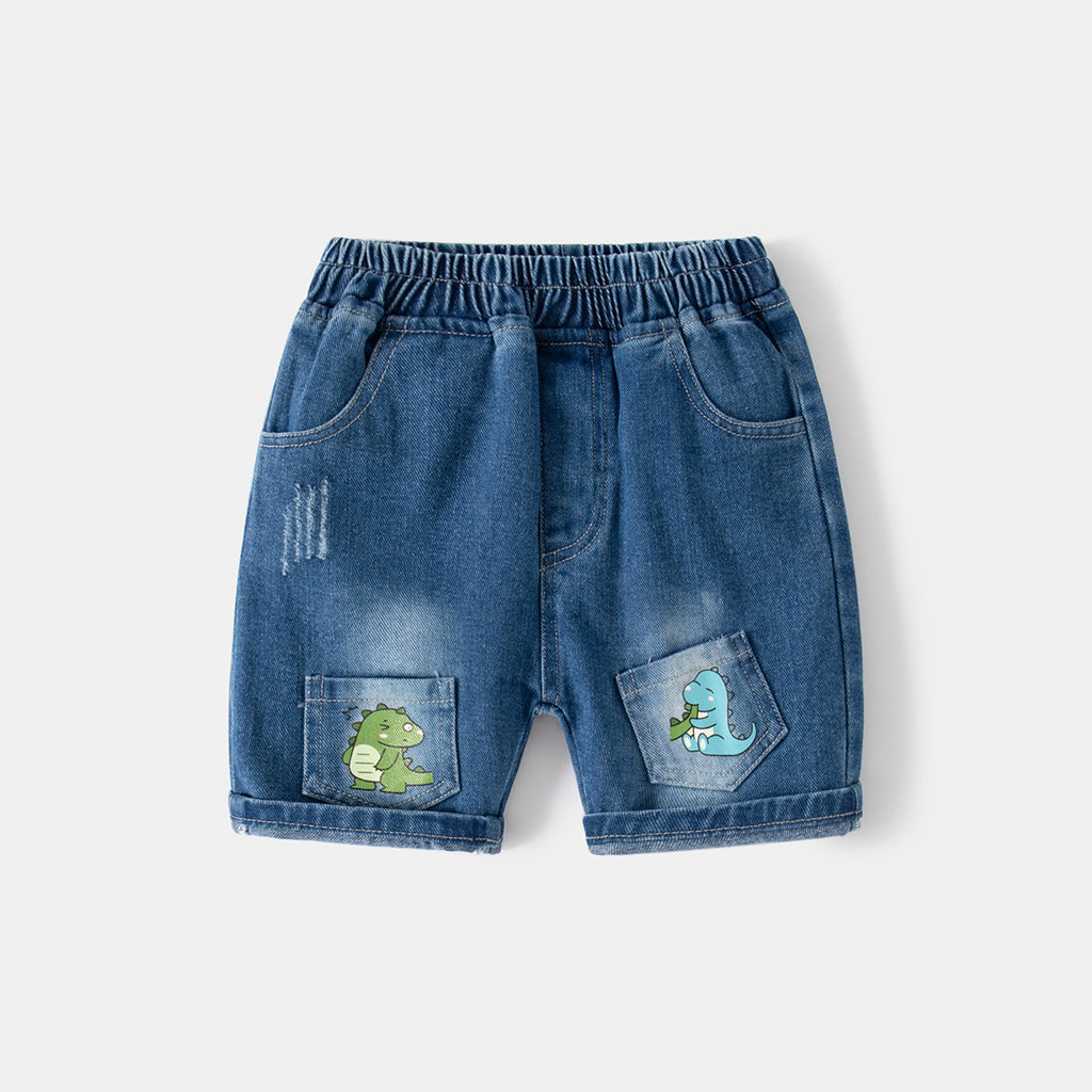 Shorts Cute Dinosaur Kids Denim Shorts Outdoor Sport Casual Shorts