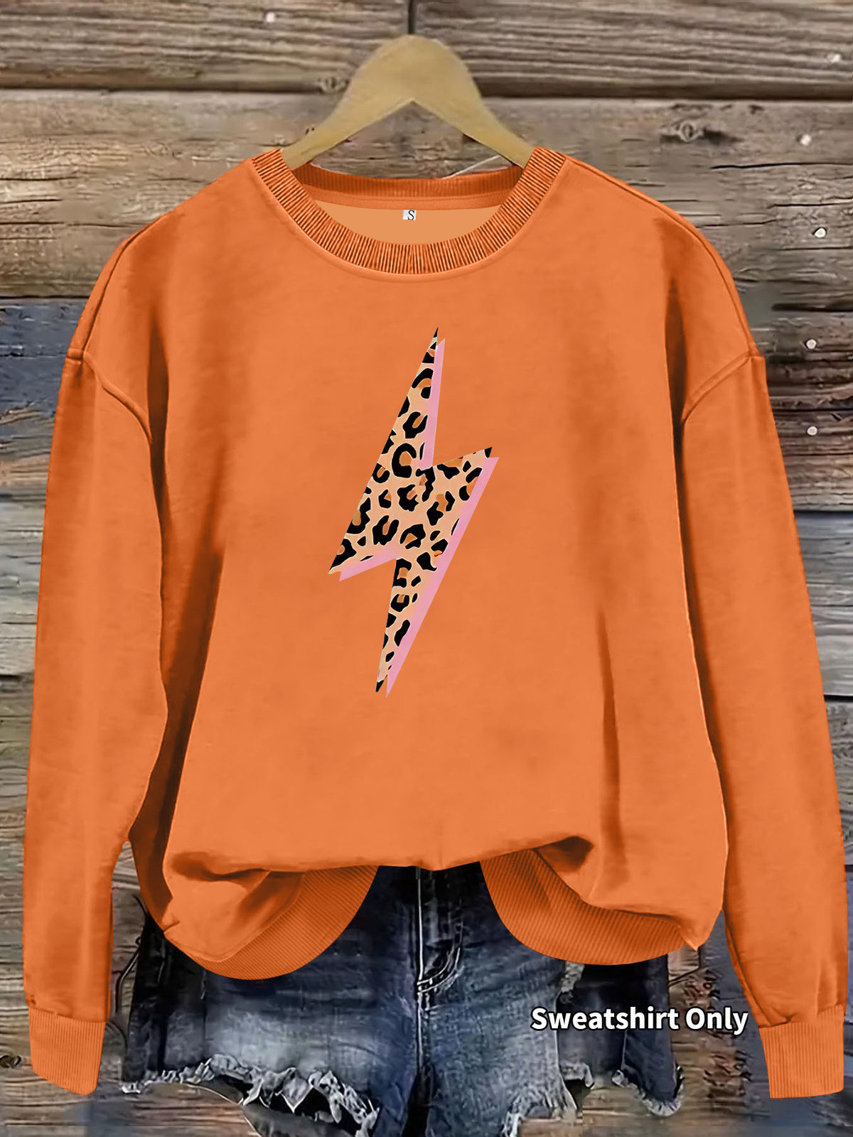 Women's Thick Printed Lantern-Sleeve Sweatshirt