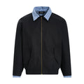 Plaid Color-Block Workwear Jacket – Black or Khaki