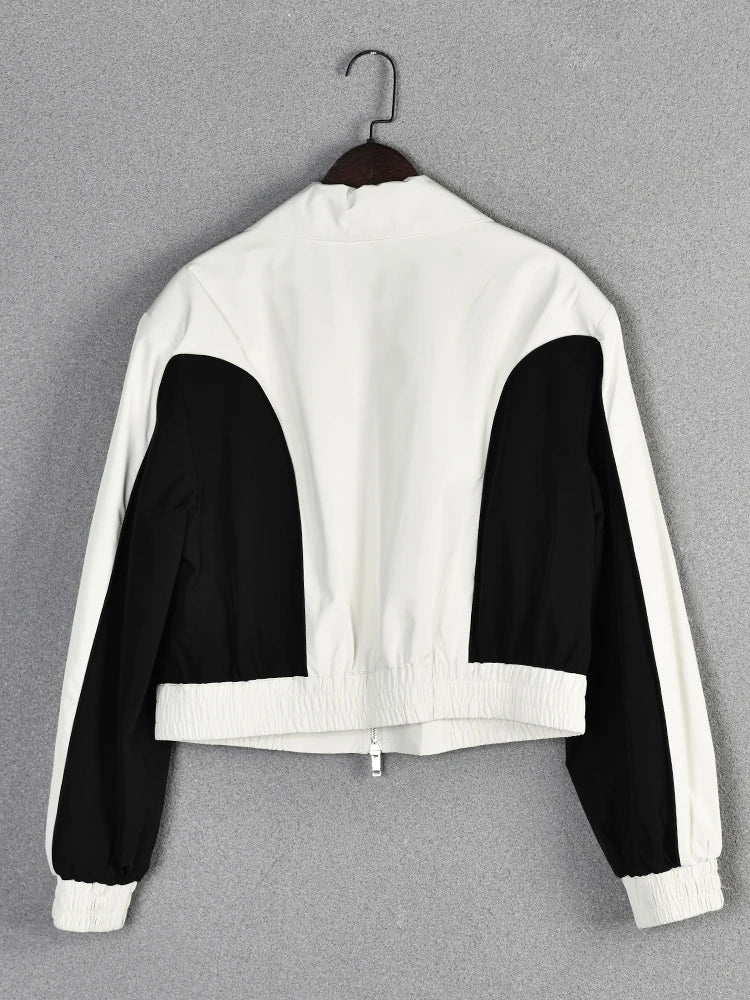 Women's contrast bomber jacket