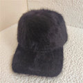 Winter soft imitation fur baseball cap women  Solid color warm baseball caps for women outdoor Casual eprolo
