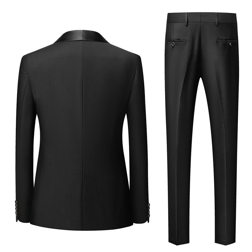 Men's Slim-Fit Shawl-Lapel Wedding Suit