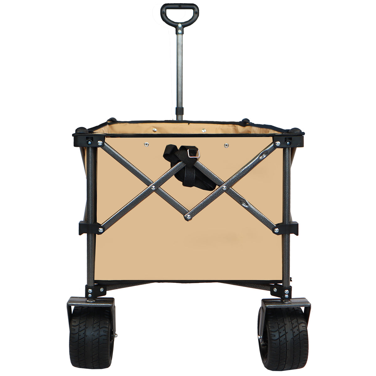 Collapsible Push-Pull Beach Wagon – Grayish Brown