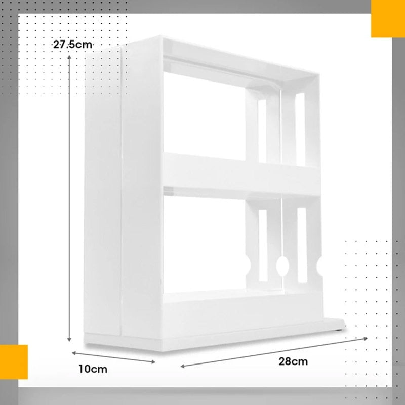 Pull-Out Rotating Kitchen Spice Organizer Rack