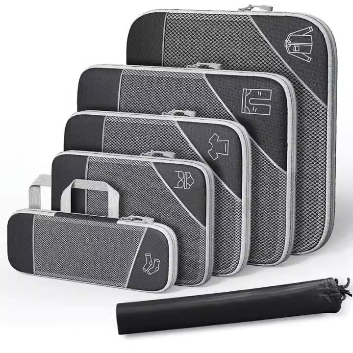Compressible Travel Packing Organizer Set with Shoe Bag