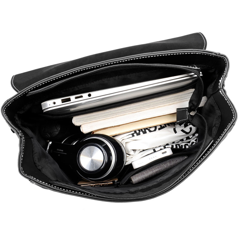 Men's 20–35L PU Leather Computer Backpack