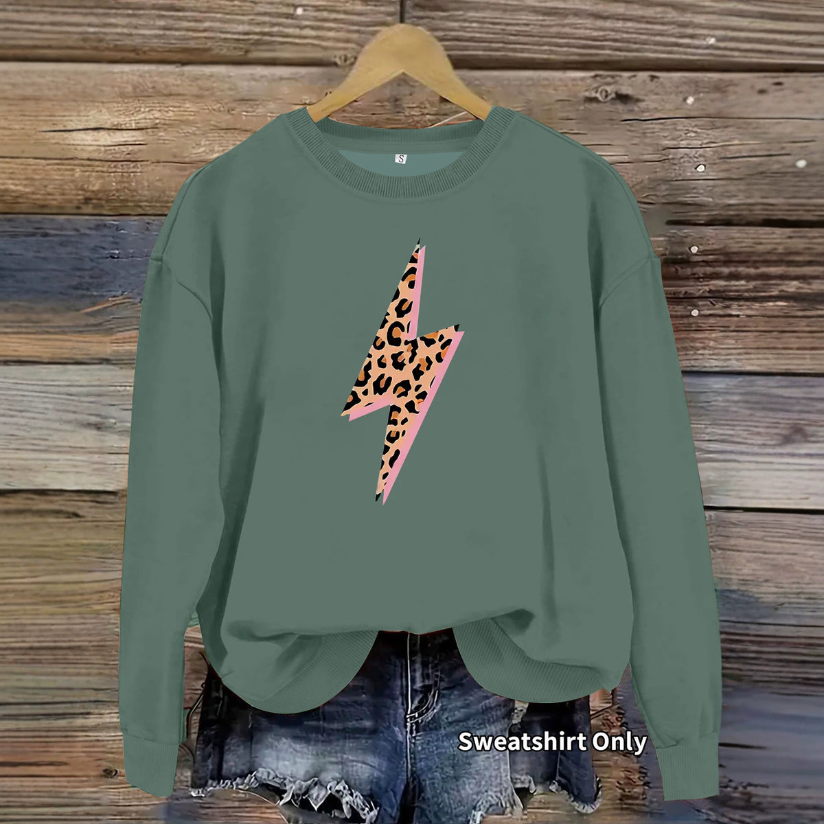 Women's Thick Printed Lantern-Sleeve Sweatshirt
