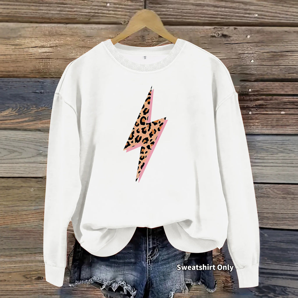 Women's Thick Printed Lantern-Sleeve Sweatshirt