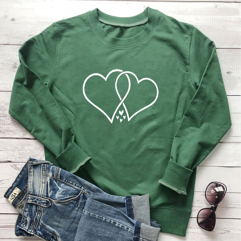 Women's Loose-Fit Printed Crewneck Sweatshirt