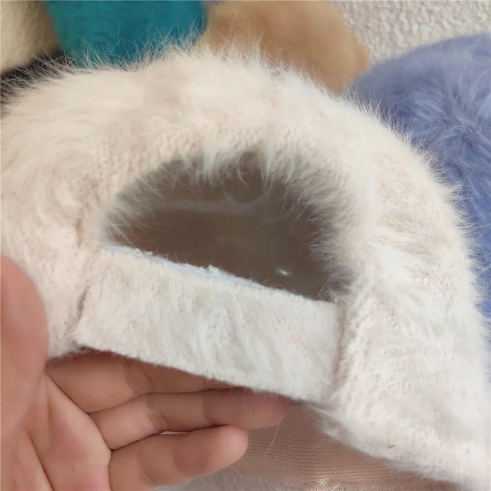Winter soft imitation fur baseball cap women  Solid color warm baseball caps for women outdoor Casual eprolo