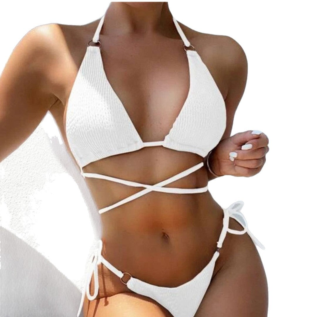 Women's Solid-Color Padded Bikini Set