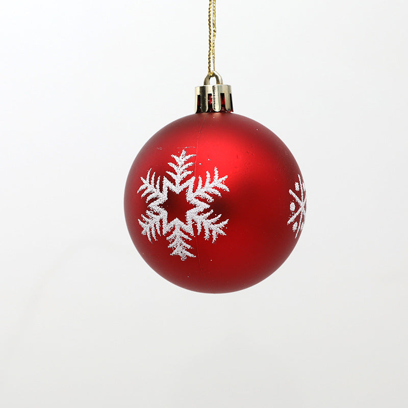 12-Piece 6 cm Snowflake Christmas Ornament Ball Set