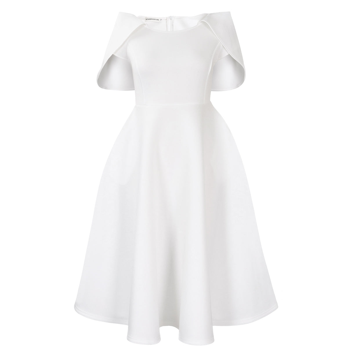 Party Flared Dress with Cape