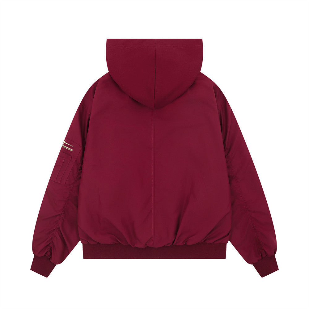 Layered-Look Hooded Jacket
