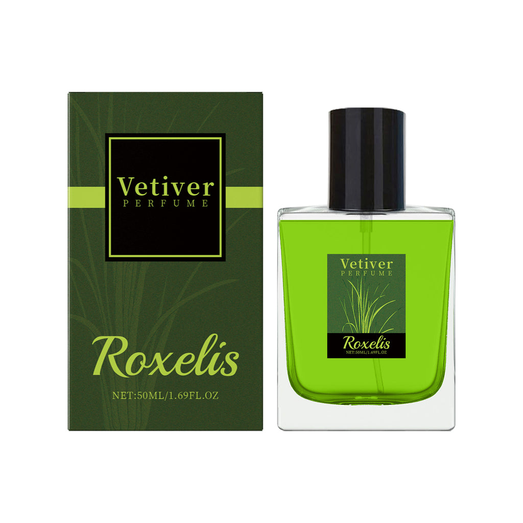 Roxelis Vetiver Fresh Perfume Exudes Charm Natural Fresh Elegant Fragrance Stay Fragrance Everyday Portable Fragrance Perfume