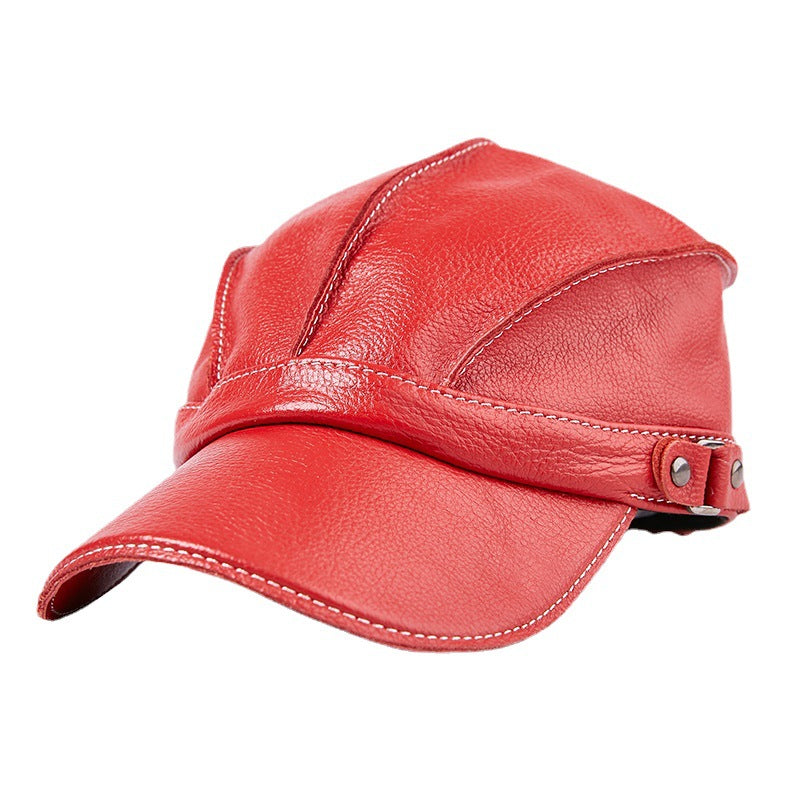 Adjustable Genuine Leather Baseball Cap