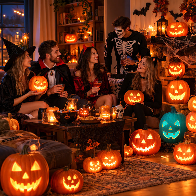 Halloween Pumpkin Lantern Luminous Prop – 1PC Expression Pumpkin Ornament for Outdoor, Mall, Hotel Scene Decoration eprolo