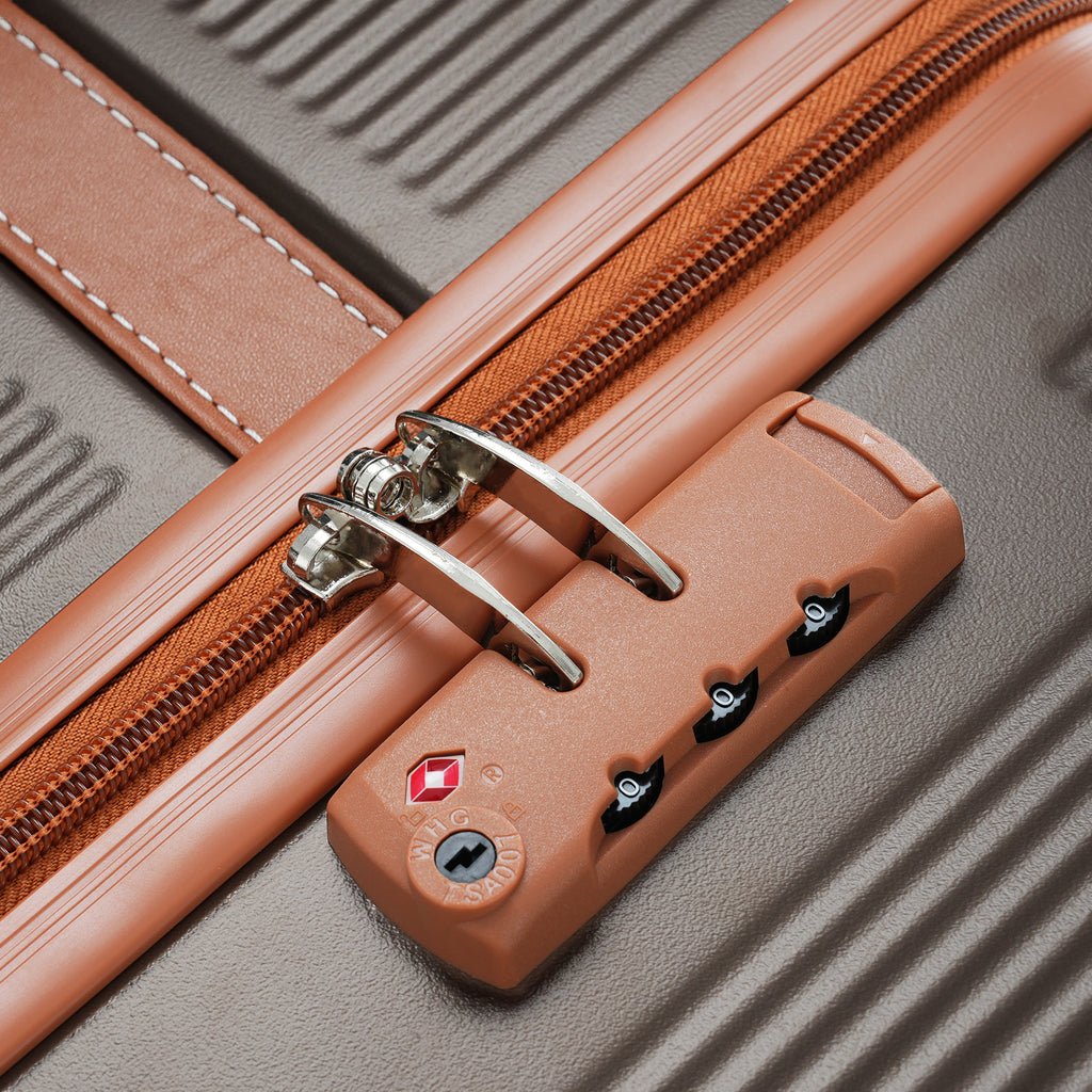3-Piece Hardshell Spinner Luggage Set with TSA Lock – Copper