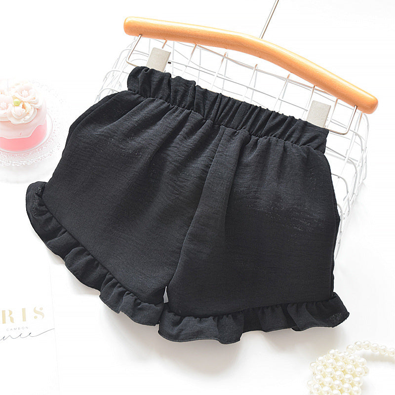 Girls' Chiffon Elastic-Waist Shorts