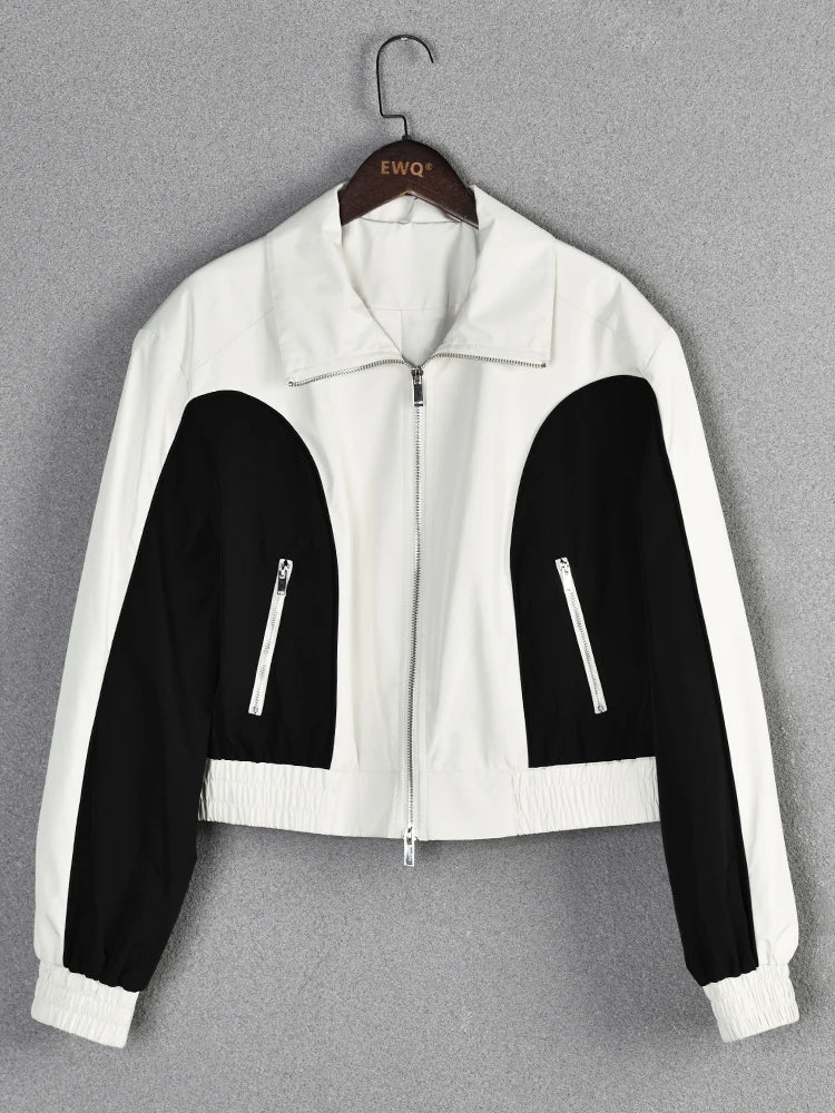 Women's contrast bomber jacket