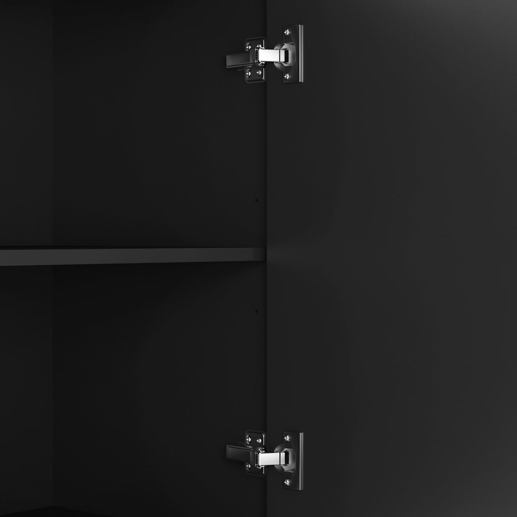 Black Kitchen Sideboard Buffet & Coffee Bar Cabinet