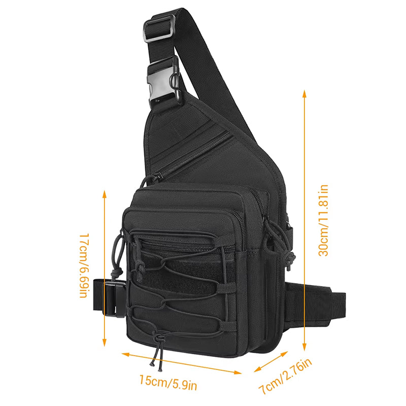 Tactical Concealed Carry Shoulder Bag – Crossbody Chest Pack with Quick Access Gun Holster, Small Sling Backpack for Pistol eprolo