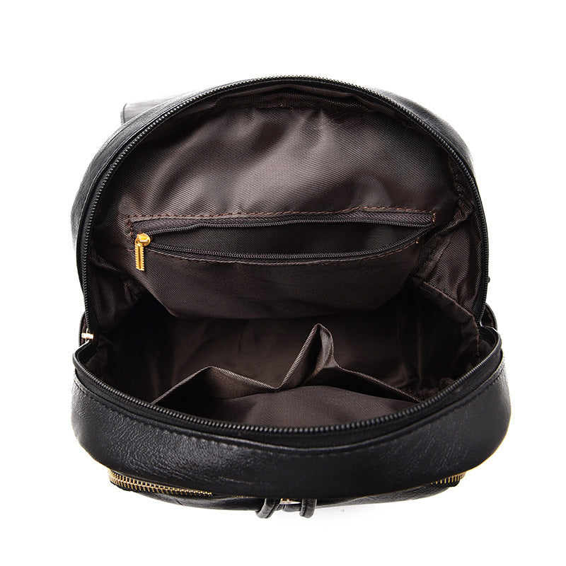 Soft PU Leather Travel Backpack