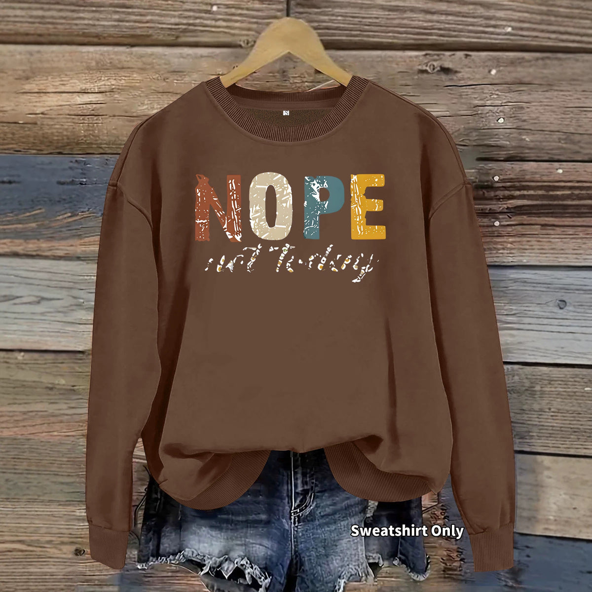 Women's Fun Quote Printed Crewneck Sweatshirt