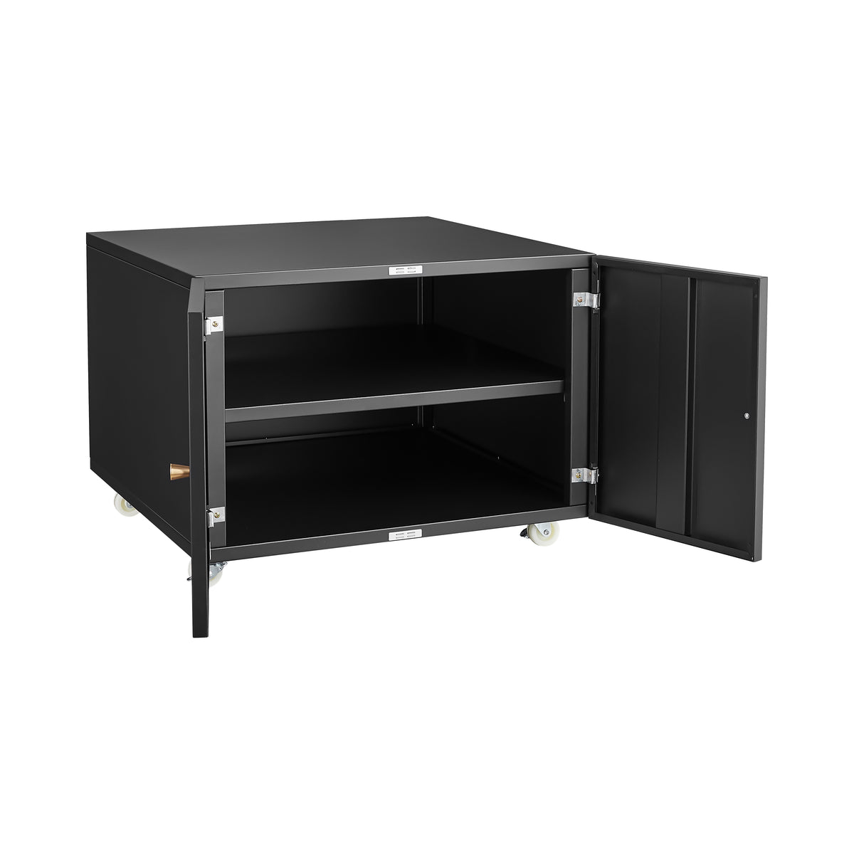 White Mobile Steel Copier Cabinet & Office Storage Stand