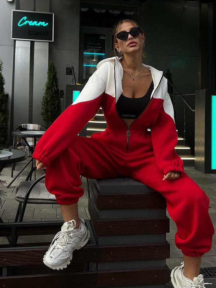Color-Block Two-Piece Activewear Set